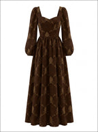 Lucrezia Renaissance Maxi Gown in Brown Grand Triannon