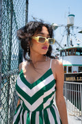 Liquid Sky Chartreuse Lucite 70s Rectangle Sunglasses
