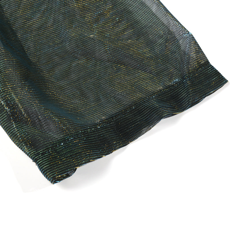 Reece Sheer Shimmer Shirt Dress | Marigold Shadows