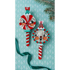 Merrymints Brooch Set, two Christmas peppermint candy brooches (view 4)