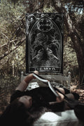 The Moon tarot card wall tapestry