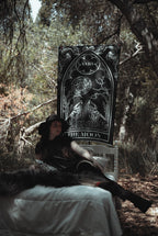 The Moon tarot card wall tapestry