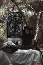 The Moon tarot card wall tapestry