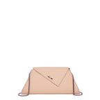 Angelica Nude Leather Clutch Purse
