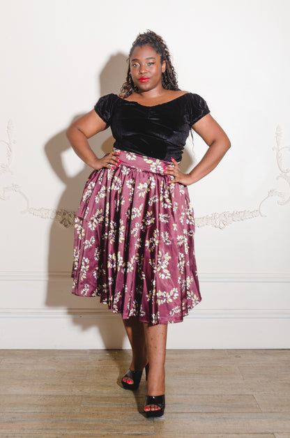 Natalie Top in Black Velvet | Pinup Couture