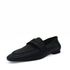 Roxy black leather slip-on loafer