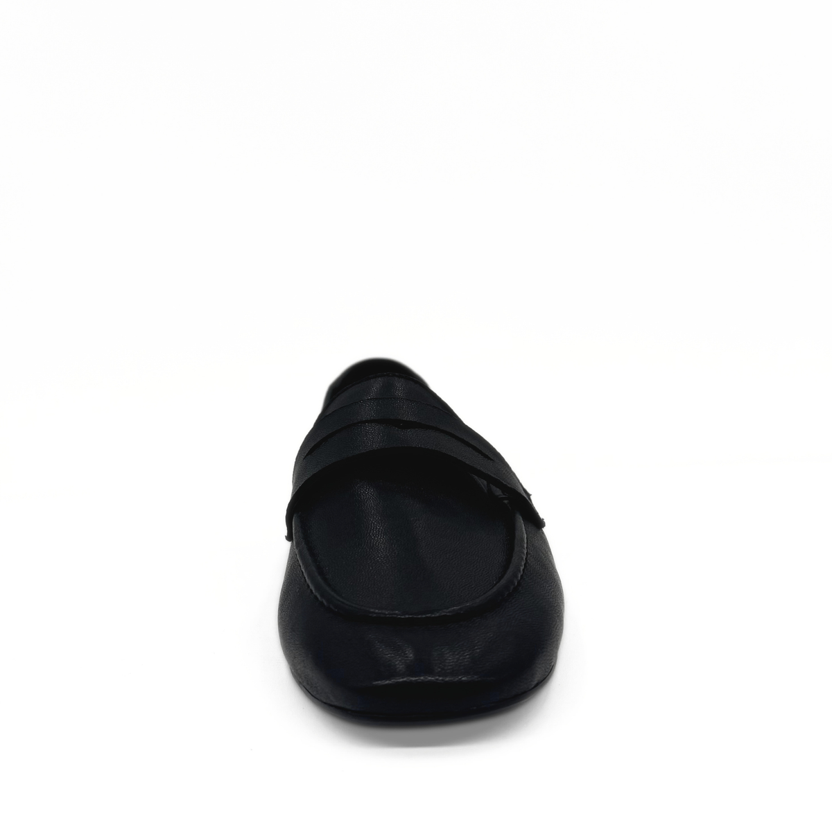 Roxy black leather slip-on loafer