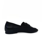 Roxy black leather slip-on loafer
