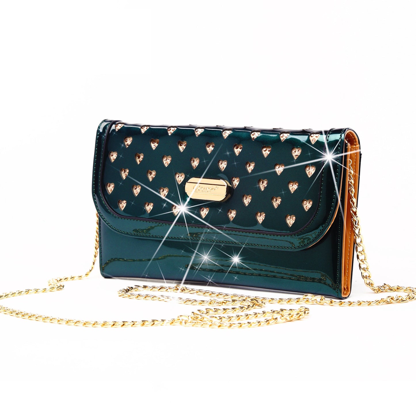 Starz Art retro crossbody bag in a deep green tone