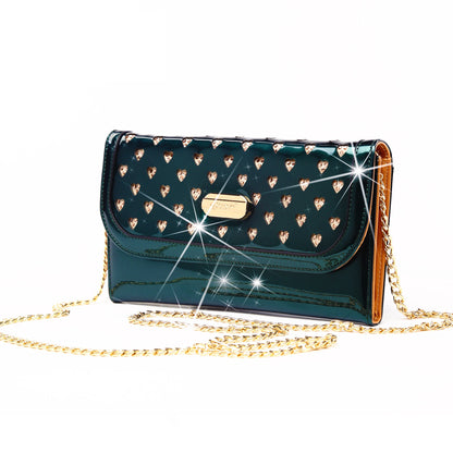 Starz Art retro crossbody bag in a deep green tone