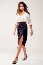 Split Front Midi Skirt