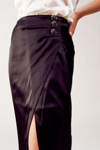 Split Front Midi Skirt