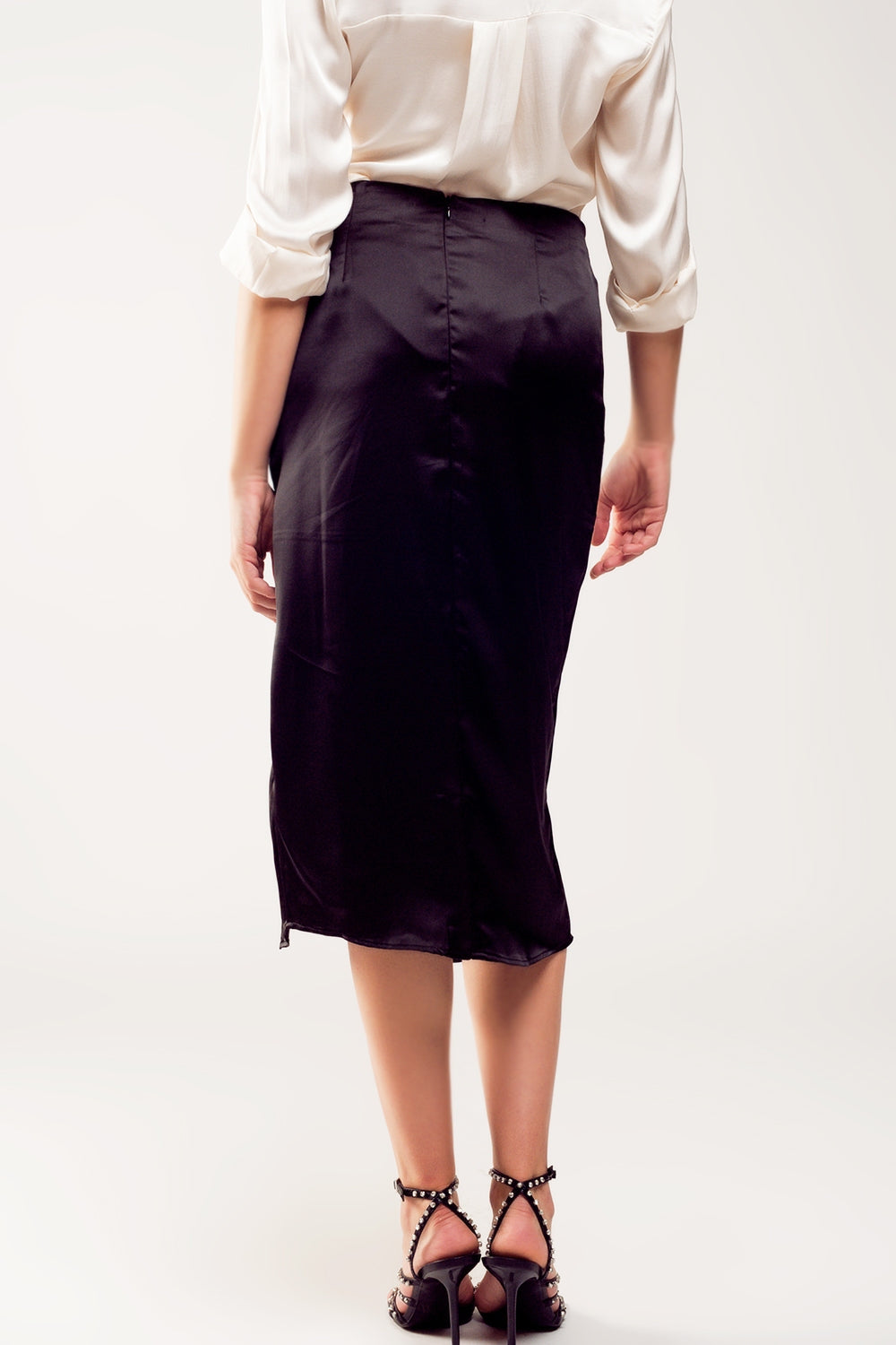 Split Front Midi Skirt