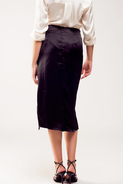 Split Front Midi Skirt