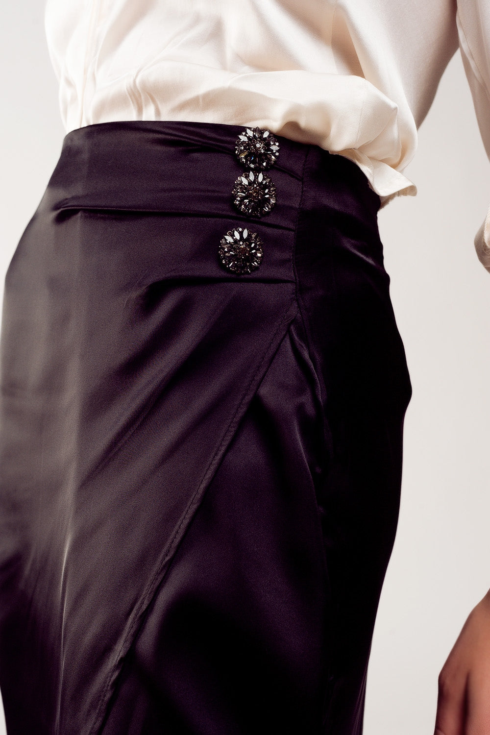 Split Front Midi Skirt