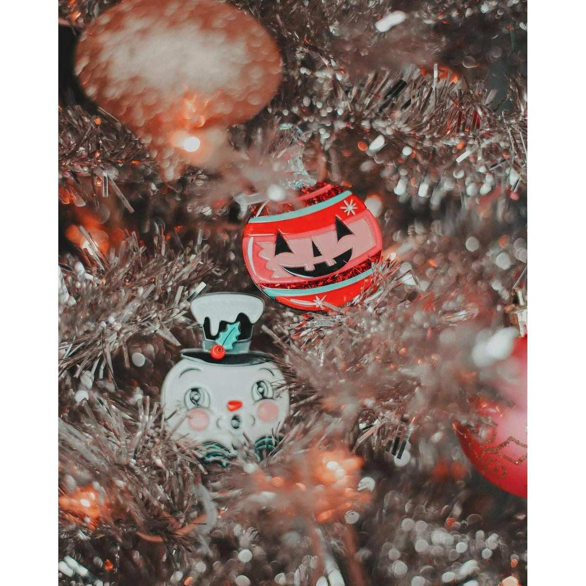 Spooktacular Sparkle Brooch, glitter Halloween scene (view 4)