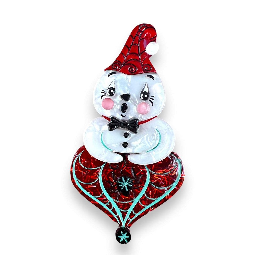 Spookmas Ghostie Brooch, festive Christmas ghost