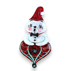 Spookmas Ghostie Brooch, festive Christmas ghost