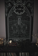 Strength tarot card wall tapestry