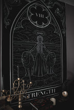 Strength tarot card wall tapestry