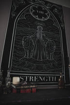 Strength tarot card wall tapestry