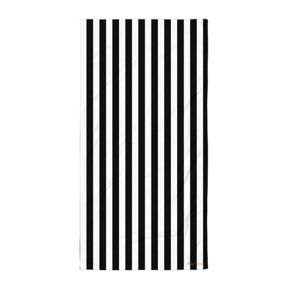 Arden Black & White Mark Stripe Beach & Bath Towel | Pinup Couture Home