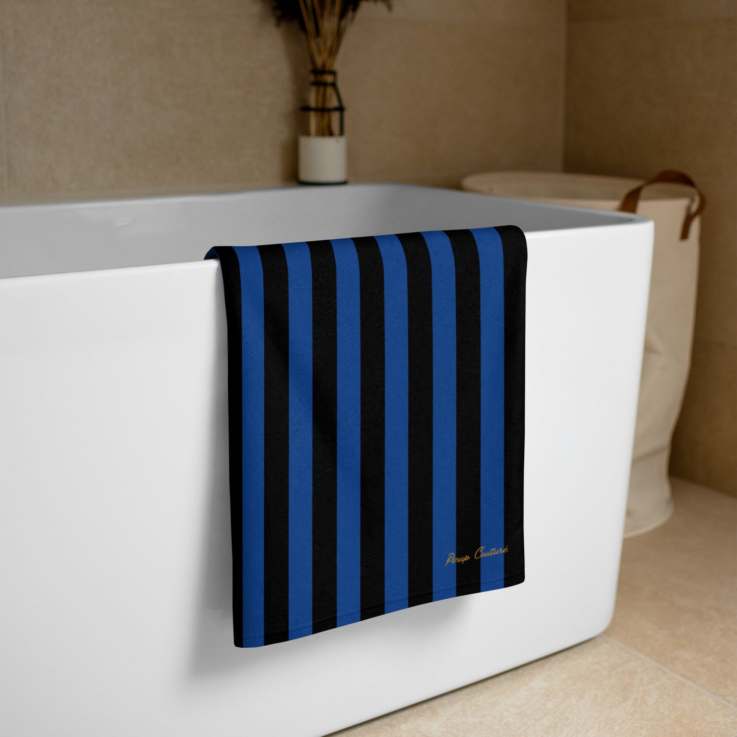 Arden Nevermore Stripe Beach & Bath Towel | Pinup Couture Home