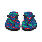 Amie Thong Flip-Flop Beach Sandals in Dark Blue Cherry Girl