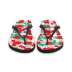 Amie Thong Flip-Flop Beach Sandals in Red Gingham Cherry Girl