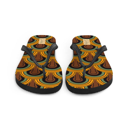 Overlook Thong Unisex Flip-Flops Sandals in 70s Room 237 Print | Dorothy Shoes