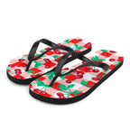 Amie Thong Flip-Flop Beach Sandals in Red Gingham Cherry Girl