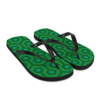 Amie Thong Flip-Flop Beach Sandals in Green Hotel Hexagon