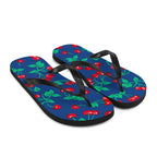 Amie Thong Flip-Flop Beach Sandals in Dark Blue Cherry Girl