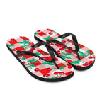 Amie Thong Flip-Flop Beach Sandals in Red Gingham Cherry Girl