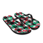 Amie Thong Flip-Flop Beach Sandals in Cherry Girl Black Gingham
