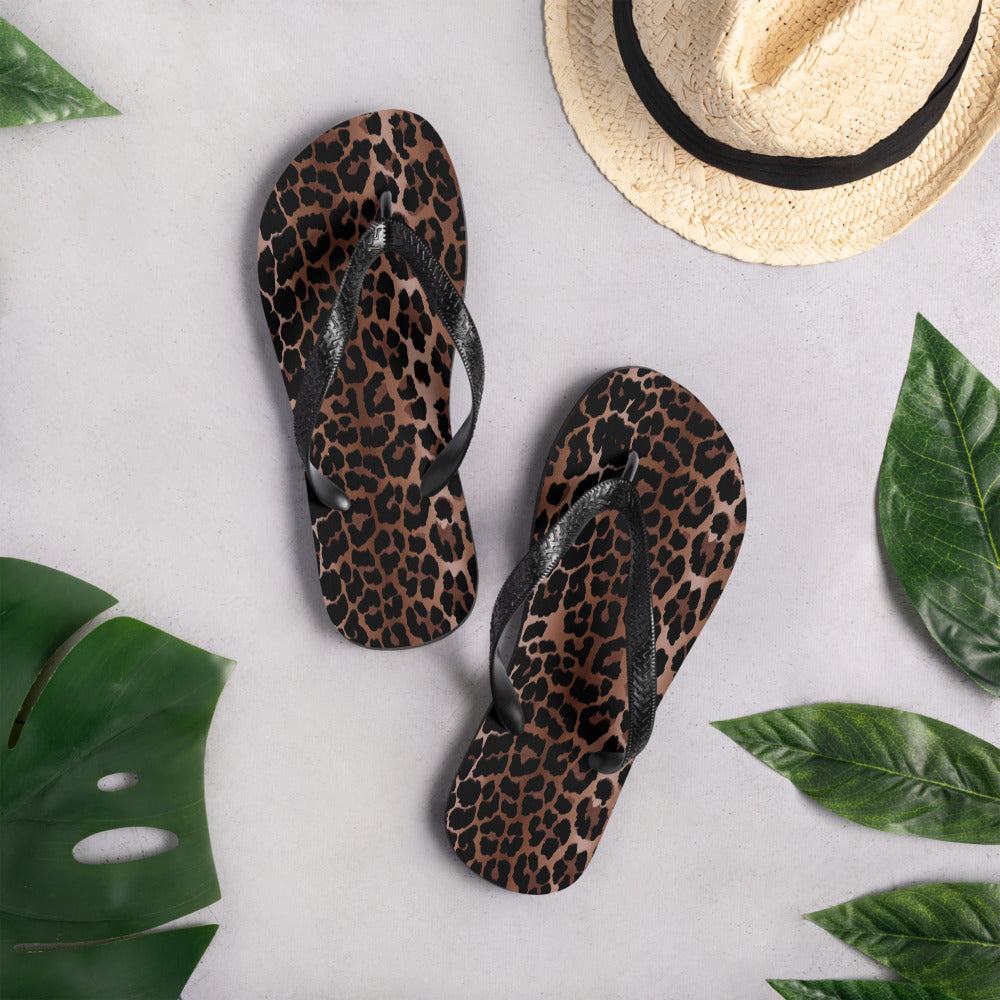 Amie Thong Flip-Flop Beach Sandals in OG Leopard