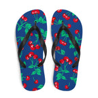 Amie Thong Flip-Flop Beach Sandals in Dark Blue Cherry Girl