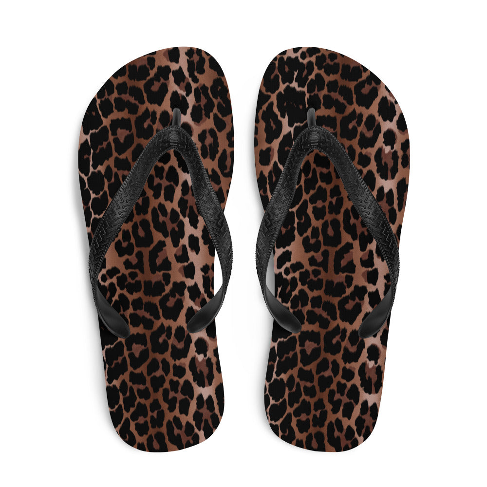 Amie Thong Flip-Flop Beach Sandals in OG Leopard | Pinup Couture Relaxed