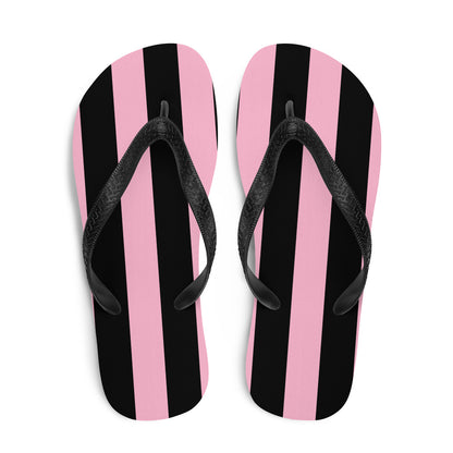 Amie Thong Flip-Flop Beach Sandals in Cotton Candy Mark Stripe | Pinup Couture Relaxed