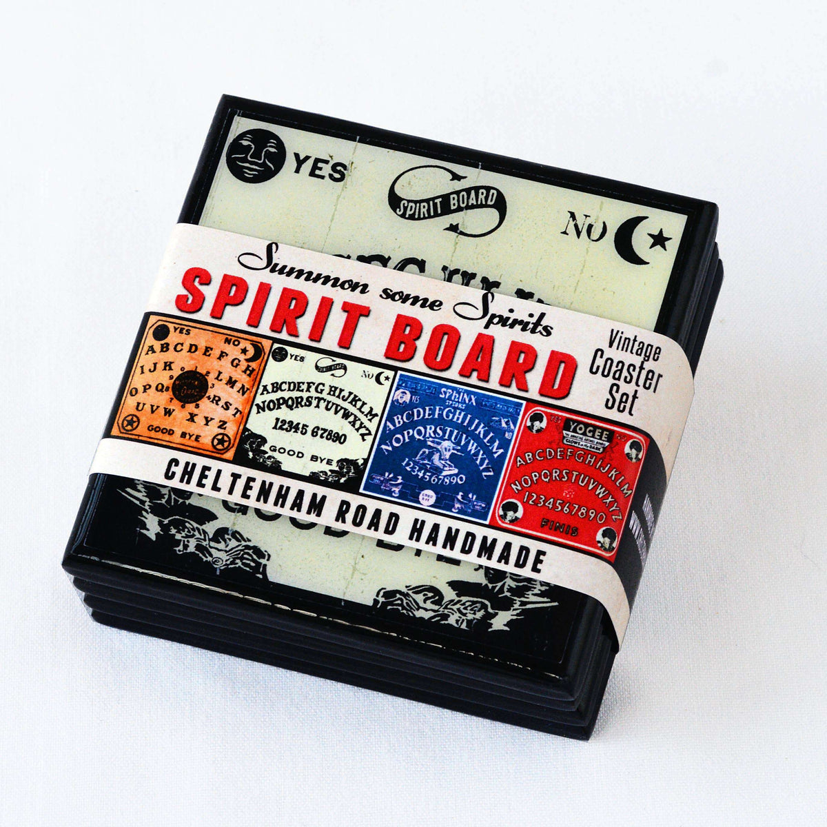 Spirit Board Coaster Set, antique spirit board graphics (view 7)