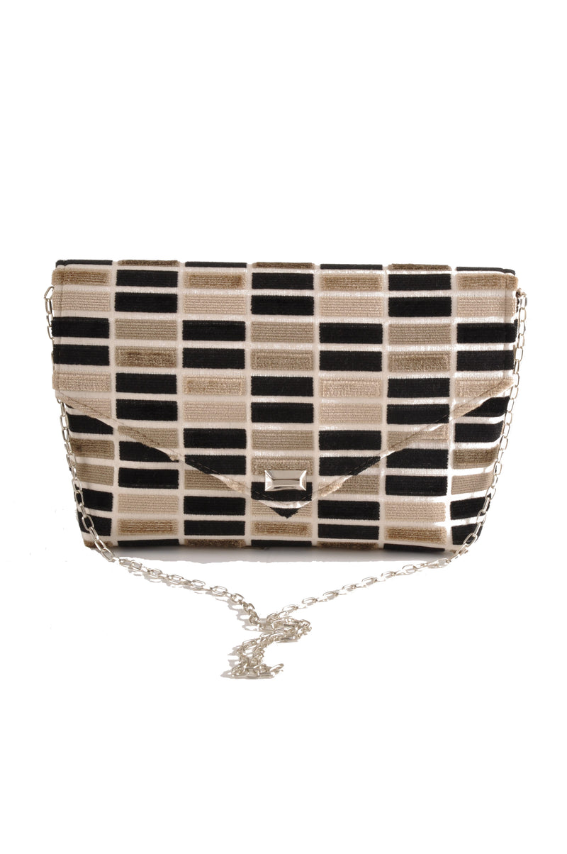 Block Black Envelope Clutch
