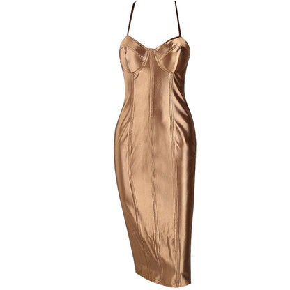 Evelina Corseted Cocktail Dress