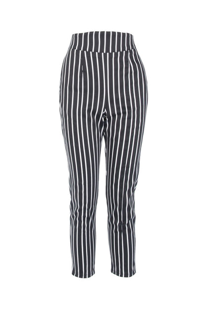 Final Sale - High Waisted Shorts in Victorian Stripe Cotton Sateen | Laura Byrnes Design