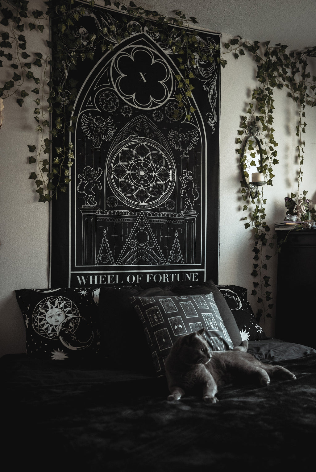 Wheel of Fortune tarot card wall tapestry