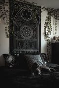 Wheel of Fortune tarot card wall tapestry