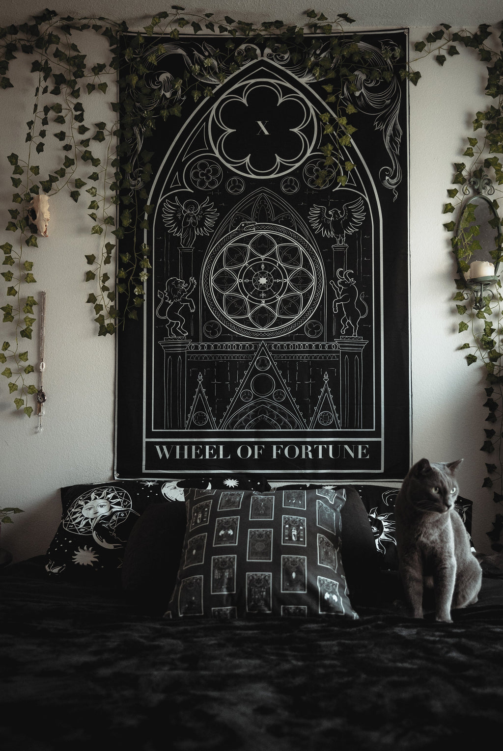 Wheel of Fortune tarot card wall tapestry
