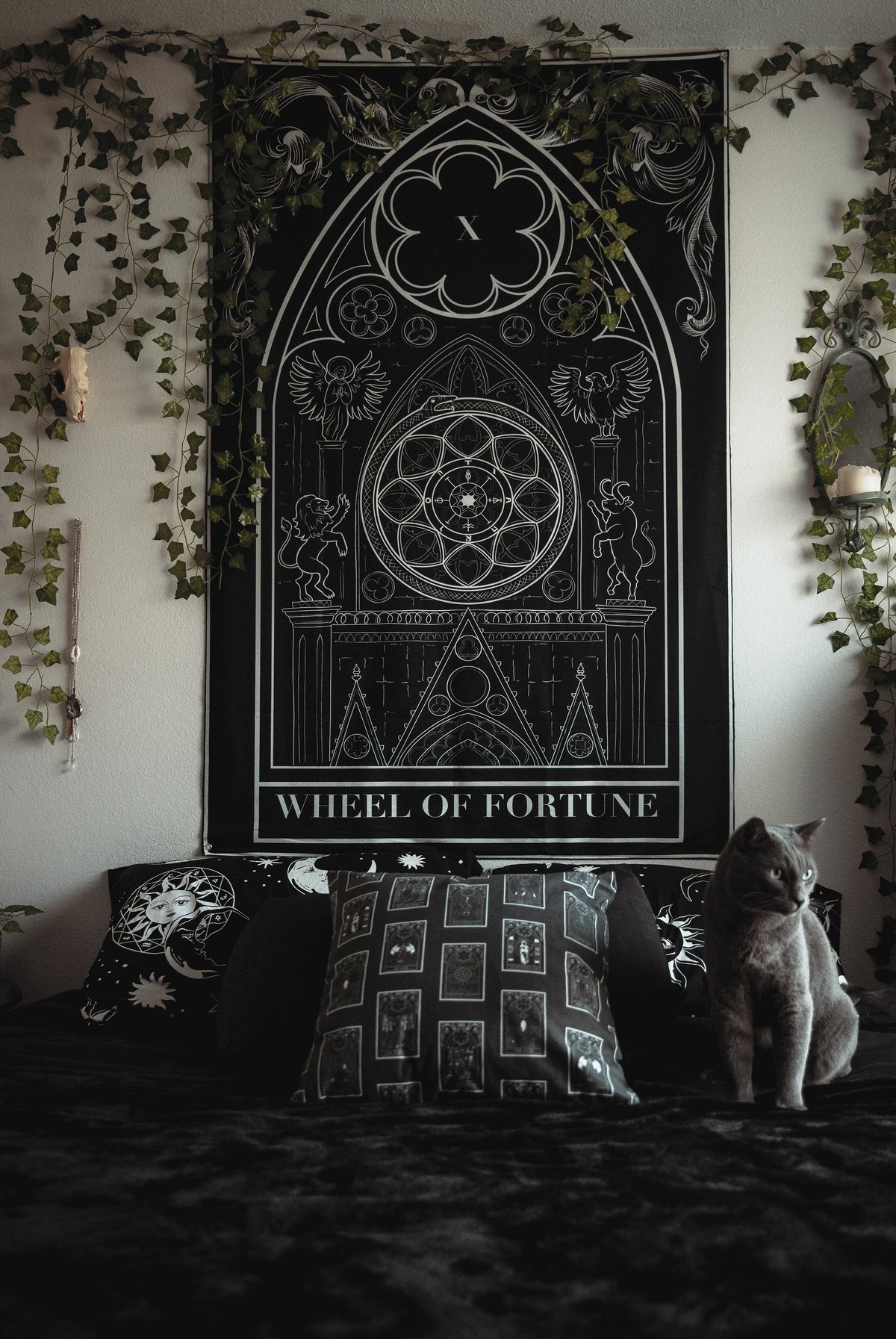Wheel of Fortune tarot card wall tapestry