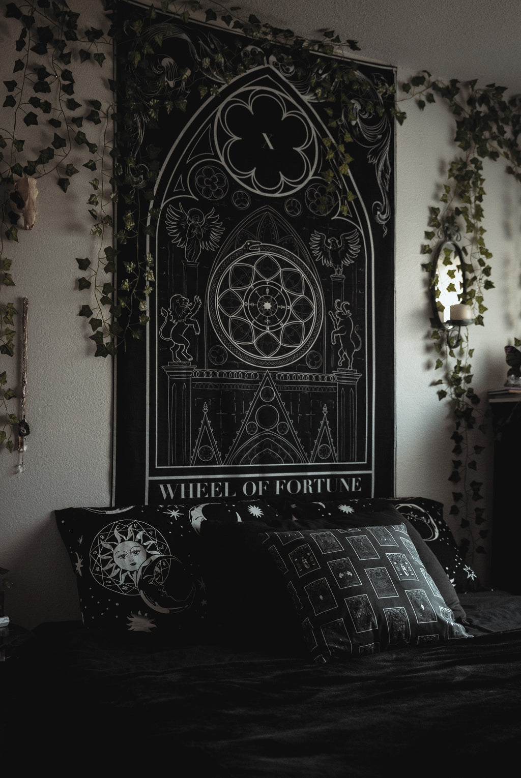 Wheel of Fortune tarot card wall tapestry