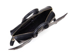 Wings black leather top handle bag, another view, by Pinup Girl Clothing