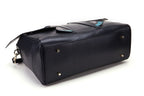 Wings black leather top handle bag, another view, by Pinup Girl Clothing